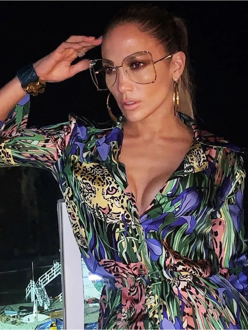 Gucci Gold Oversized Sunglasses for Women